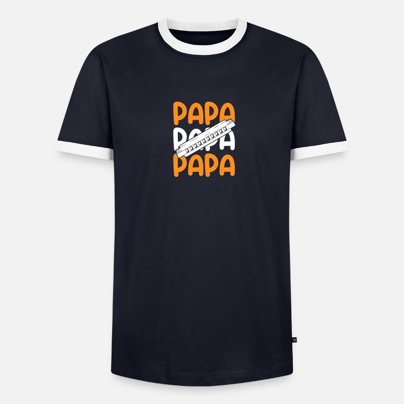 Harmonica Dad Father Harmonica - Men's Ringer Shirt - undefined