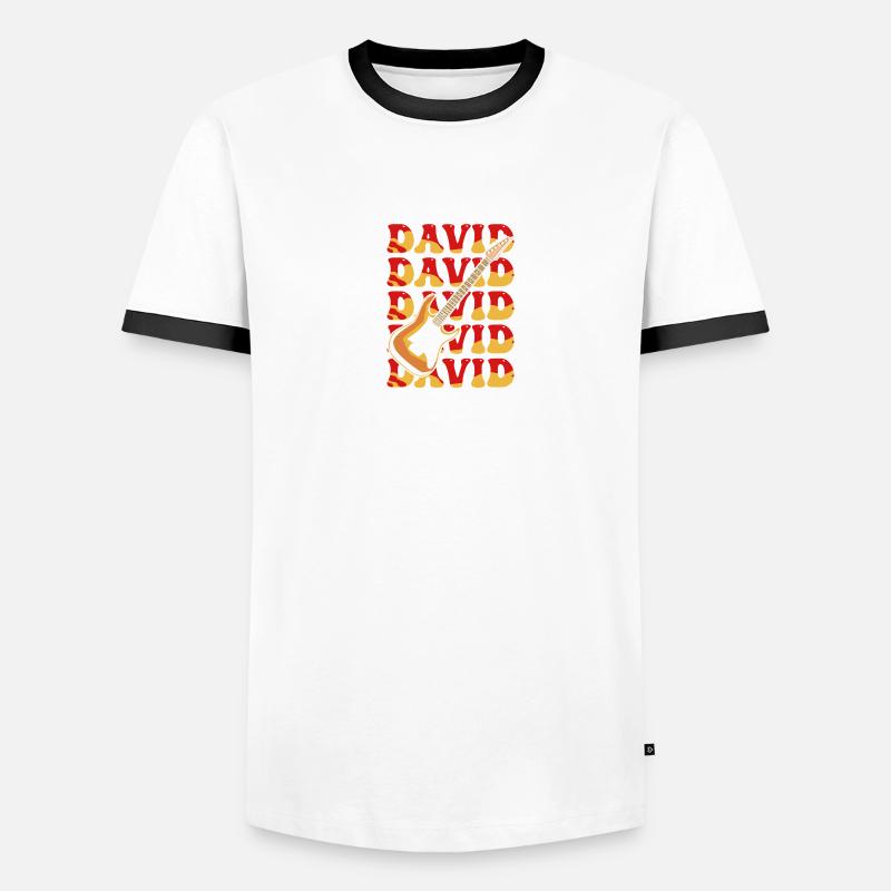 David T-shirt contrasté Homme