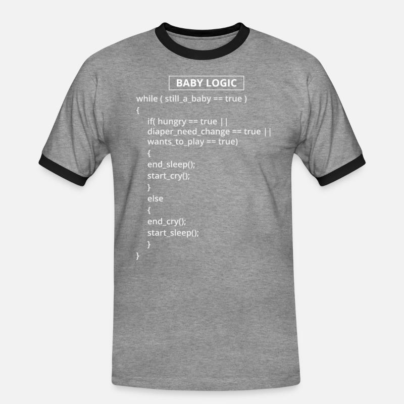 Computerprogrammierer Codierer Software Engineers Geschenk - Männer Kontrast-T-Shirt - Grau meliert/Schwarz
