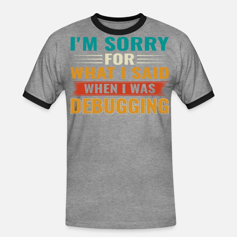Debugging Nerd Computer Programmierer IT - Männer Kontrast-T-Shirt - Grau meliert/Schwarz