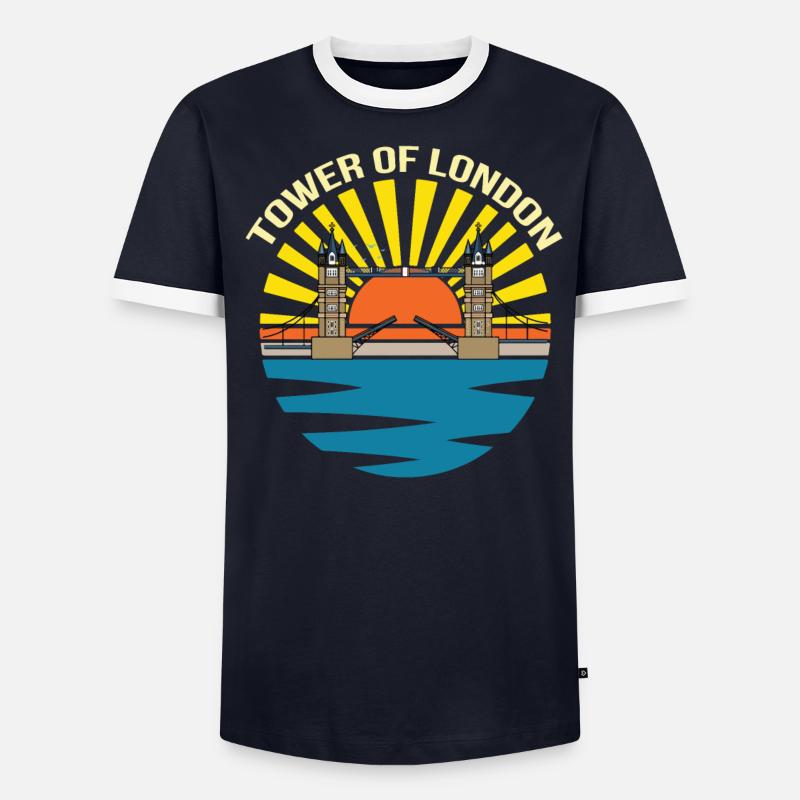 Angleterre Thames Tower Bridge Westminster T-shirt contrasté Homme