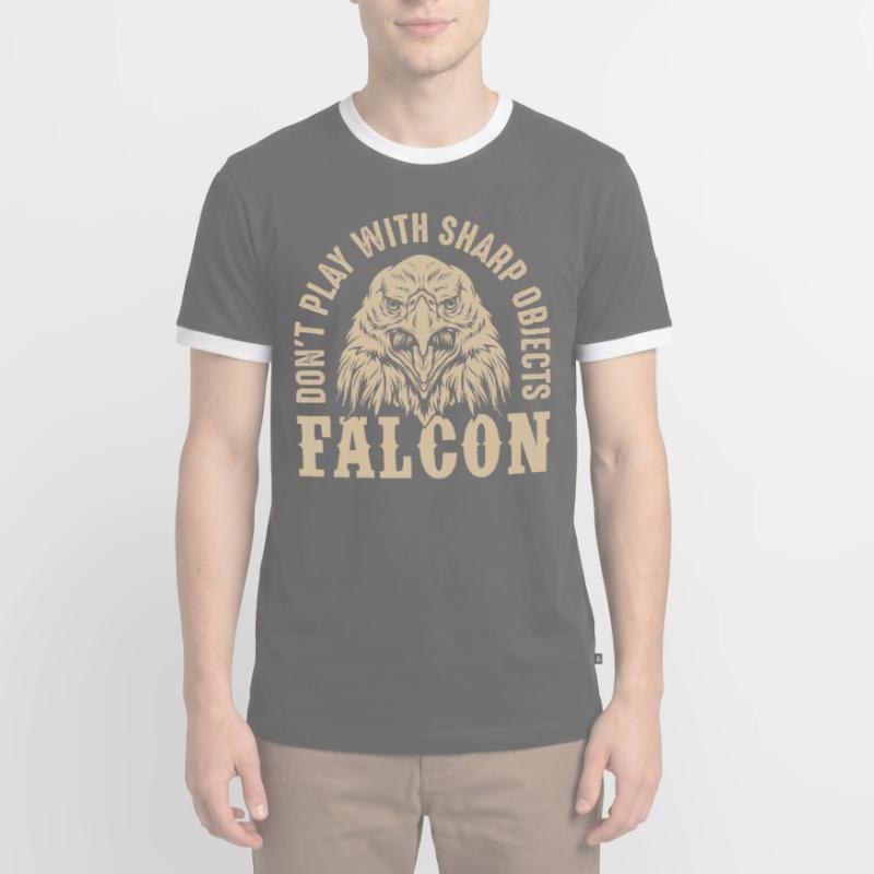 Falcon Sharp objects Falconry Eagle Goshawk Falk Men's Ringer Shirt