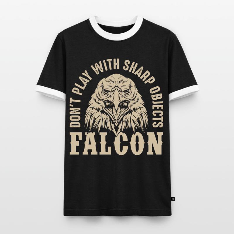 Falcon Sharp objects Falconry Eagle Goshawk Falk Men's Ringer Shirt