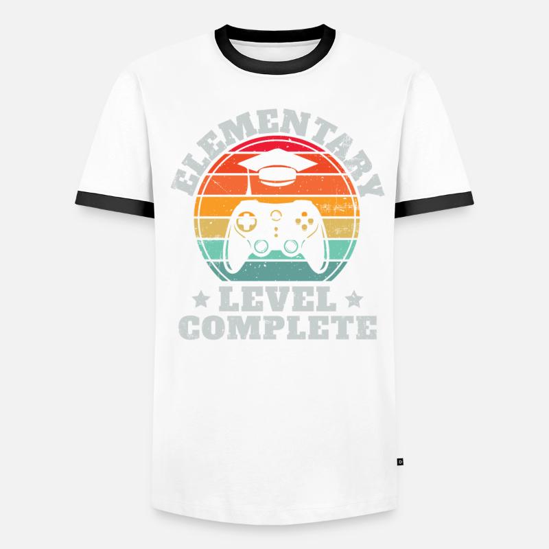 élémentaire Niveau complet Diplôme Jeu vidéo T-shirt contrasté Homme