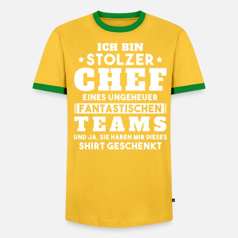 Ich bin Stolzer Chef Geschenkidee - Männer Kontrast-T-Shirt - undefined