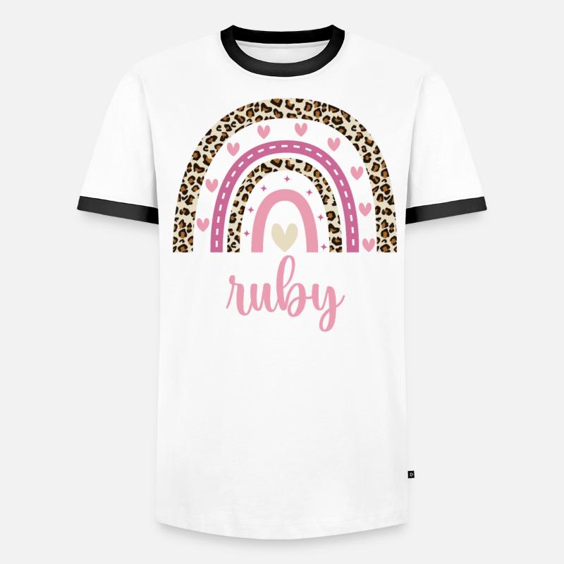 Ruby Regenbogen Name Geburtstag Ruby Männer Kontrast-T-Shirt