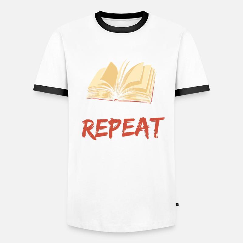 Read Return Repeat Librarian Library Book Lover Men's Ringer Shirt
