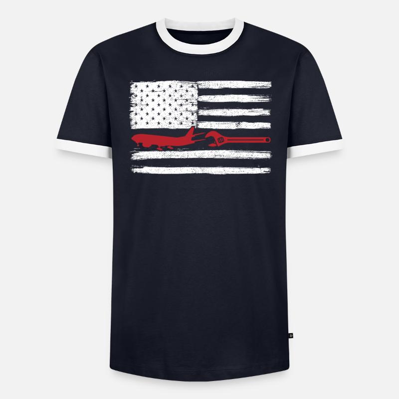 Flugzeugmechaniker Luftfahrttechniker - Männer Kontrast-T-Shirt - undefined