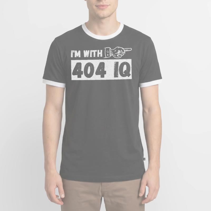 I'm with Stupid 404 Error Programmer Coding Männer Kontrast-T-Shirt