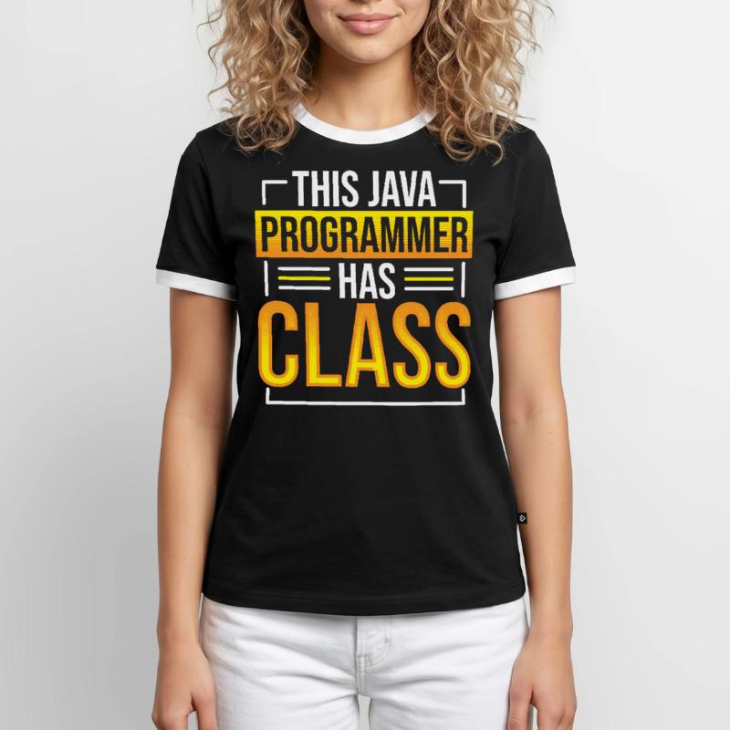 This Java Programmer has Class Programming Coding Männer Kontrast-T-Shirt