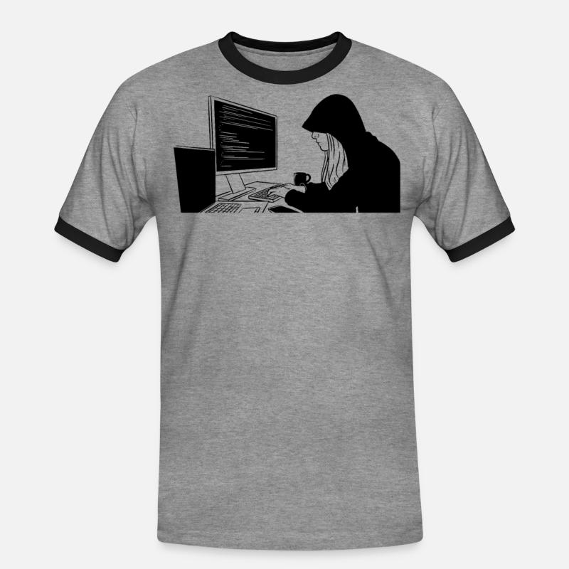 Codage de programmation du programmeur - T-shirt contrasté Homme - gris chiné/noir