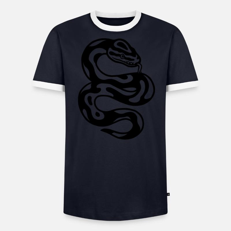 Kugelpython Schlange - Männer Kontrast-T-Shirt - undefined