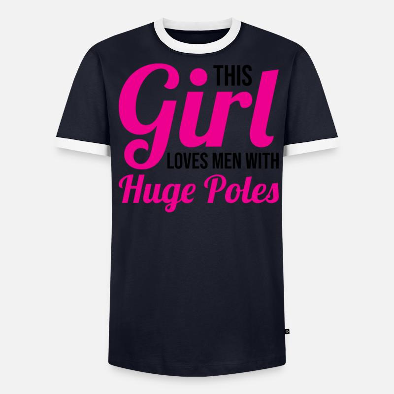 Fun Perle Vault Saut à la perche Saut à la perche T-shirt contrasté Homme