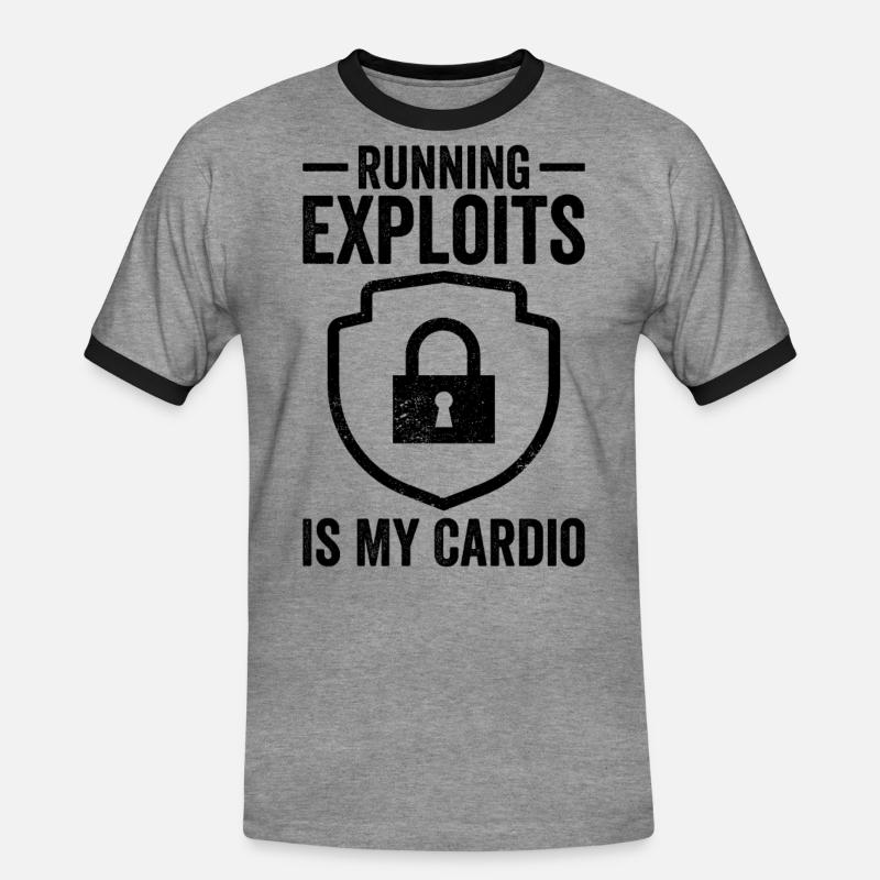 Cybersecurity Computer Security Cybersecurity - Men's Ringer Shirt - heather grey/black