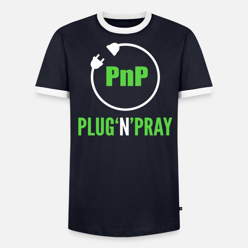 PnP = Plug'n'Pray Programming Programmer Coding - Männer Kontrast-T-Shirt - undefined