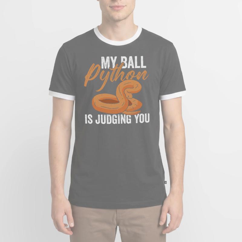 Python Königspython Banana Ball Python Men's Ringer Shirt