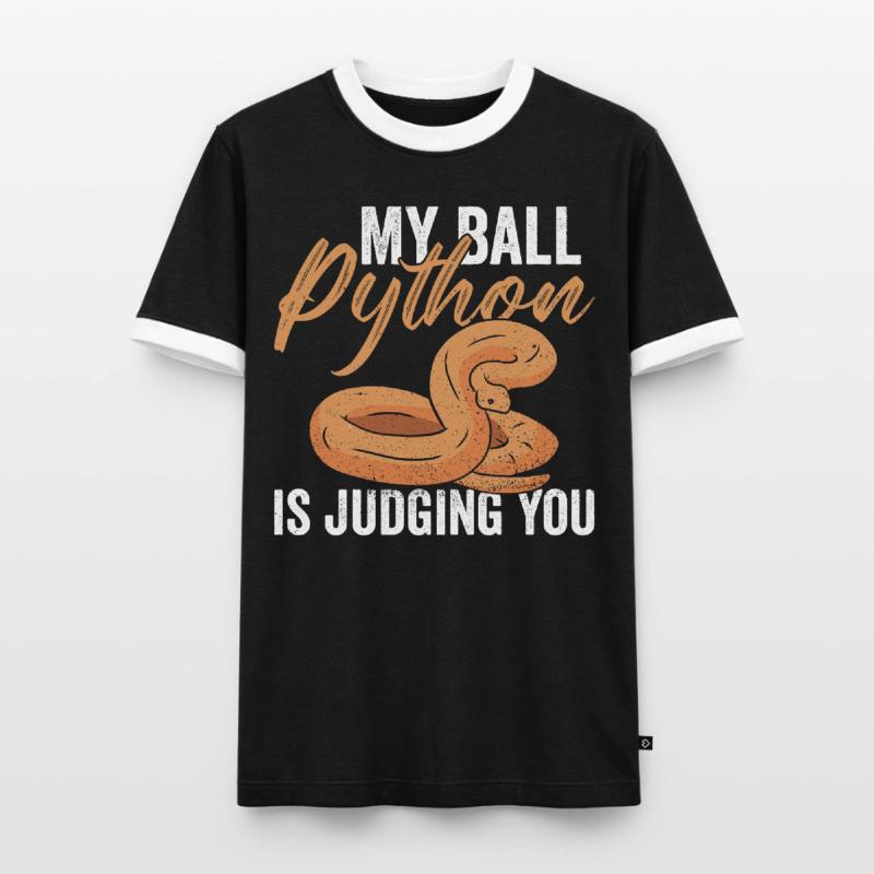 Python Königspython Banana Ball Python Men's Ringer Shirt