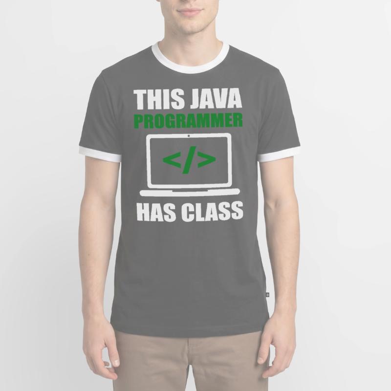This Java Programmer has Class Programming Coding Männer Kontrast-T-Shirt