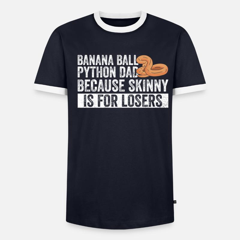 Königspython Banana Ball Python - Men's Ringer Shirt - undefined