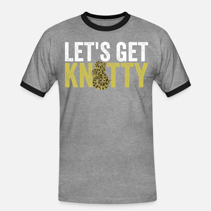 Königspython Banana Ball Python - Men's Ringer Shirt - heather grey/black