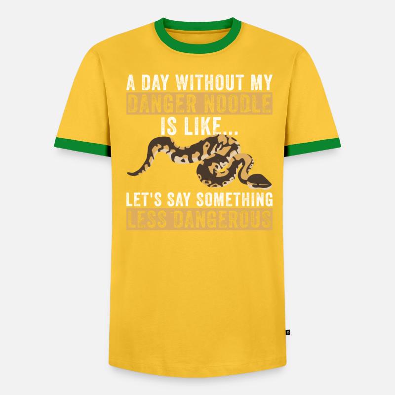 Königspython Bananenkugel Python Danger Nudel - Männer Kontrast-T-Shirt - undefined