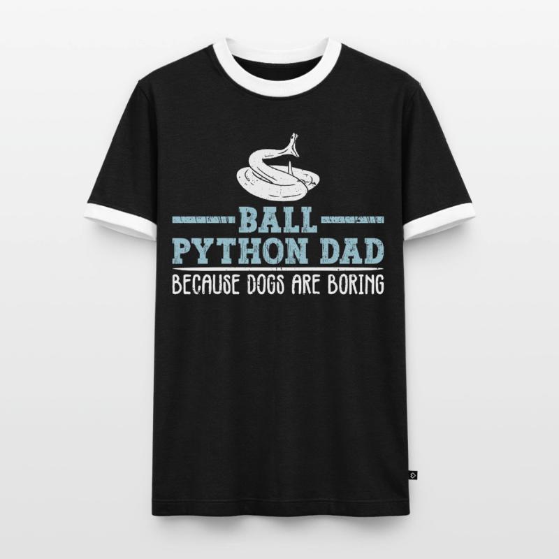 Königspython Papa Königspython Banana Ball Python Men's Ringer Shirt