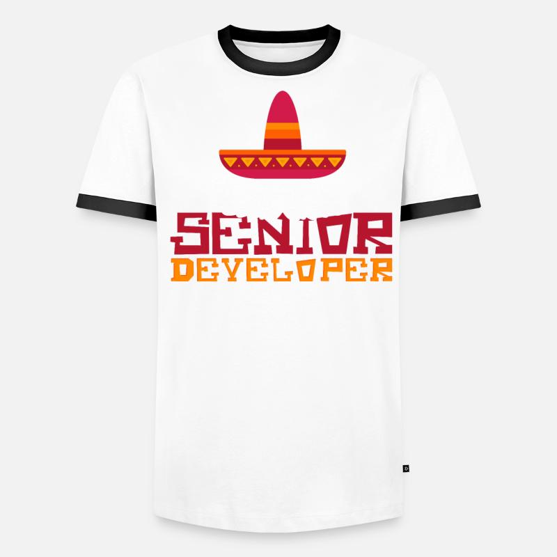 Senior Developer Programming Programmer Männer Kontrast-T-Shirt