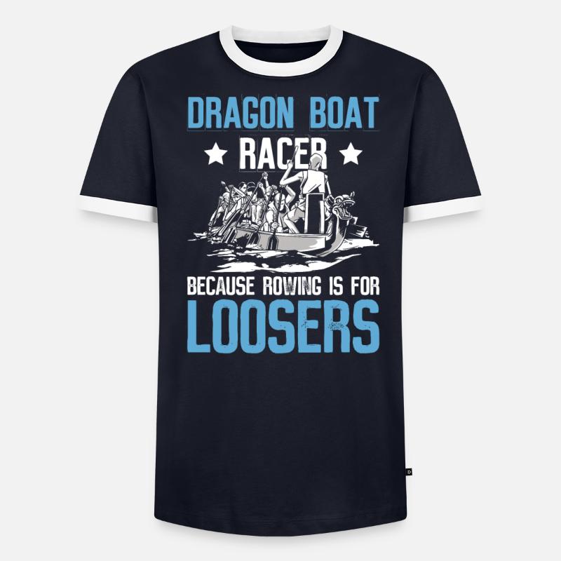 Drachenboot Und Drachenbootmannschaft - Männer Kontrast-T-Shirt - undefined