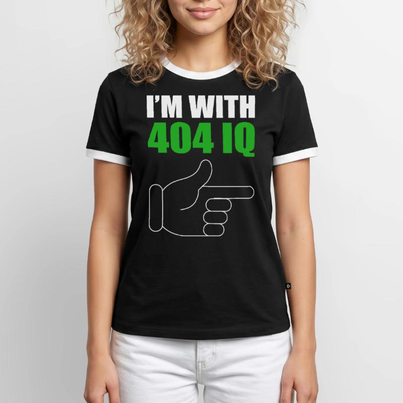I'm with Stupid 404 Error Programmer Coding Männer Kontrast-T-Shirt
