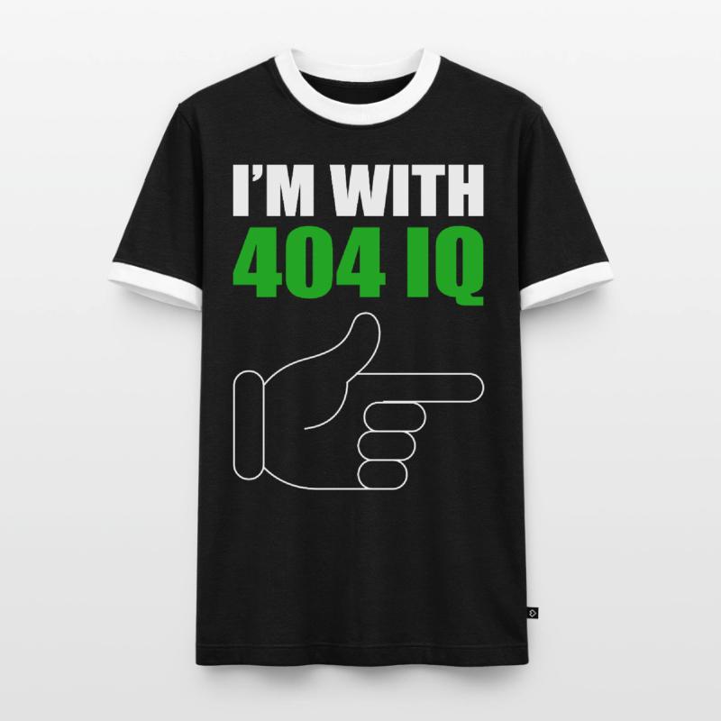 I'm with Stupid 404 Error Programmer Coding Männer Kontrast-T-Shirt