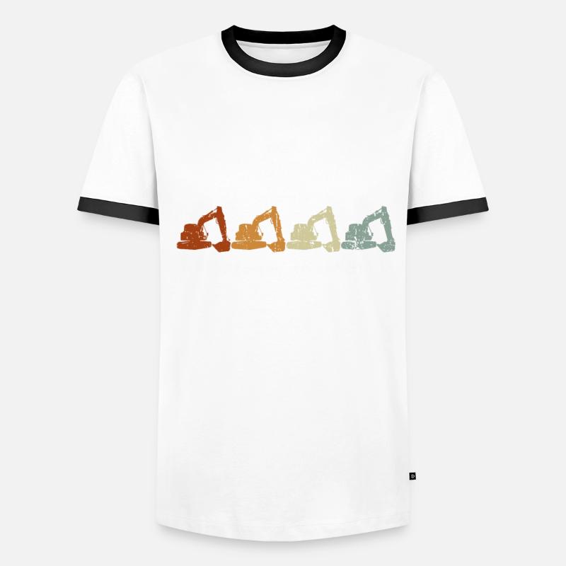 Bagger Sandbagger Baggerfahrer Männer Kontrast-T-Shirt