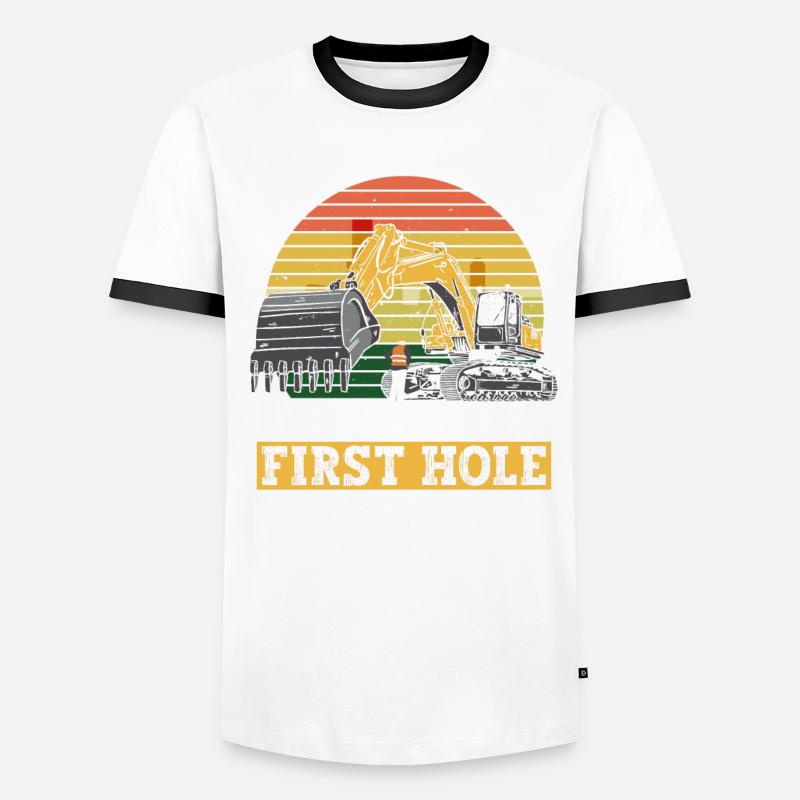Bagger Baggerfahrer T-shirt contrasté Homme