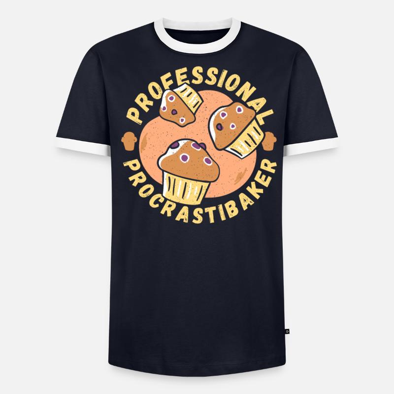 Professional Procrastibaker Baker Baking Bakery - Männer Kontrast-T-Shirt - undefined