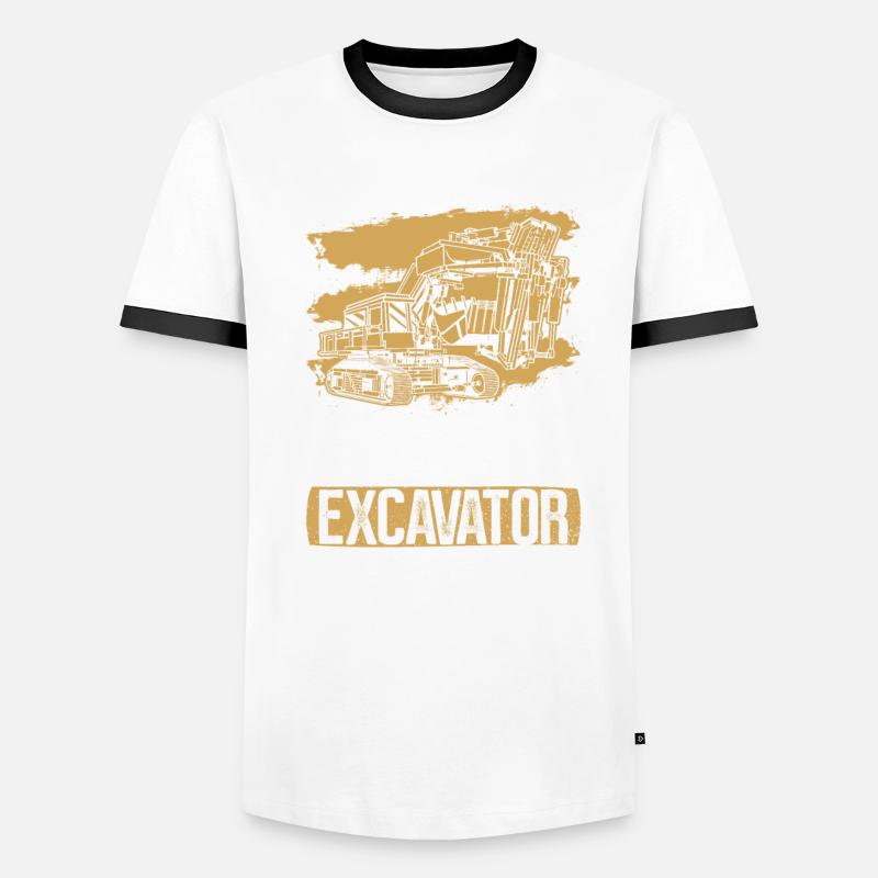 Bagger Baggern Baggerfahrer T-shirt contrasté Homme