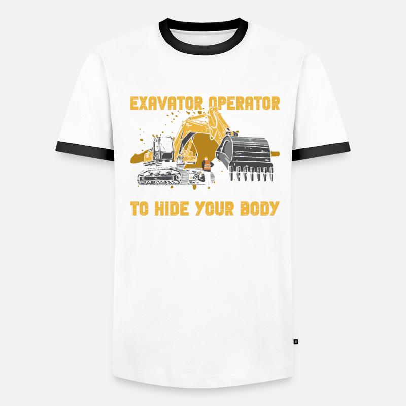 Bagger Baggerführer Baggerfahrer T-shirt contrasté Homme