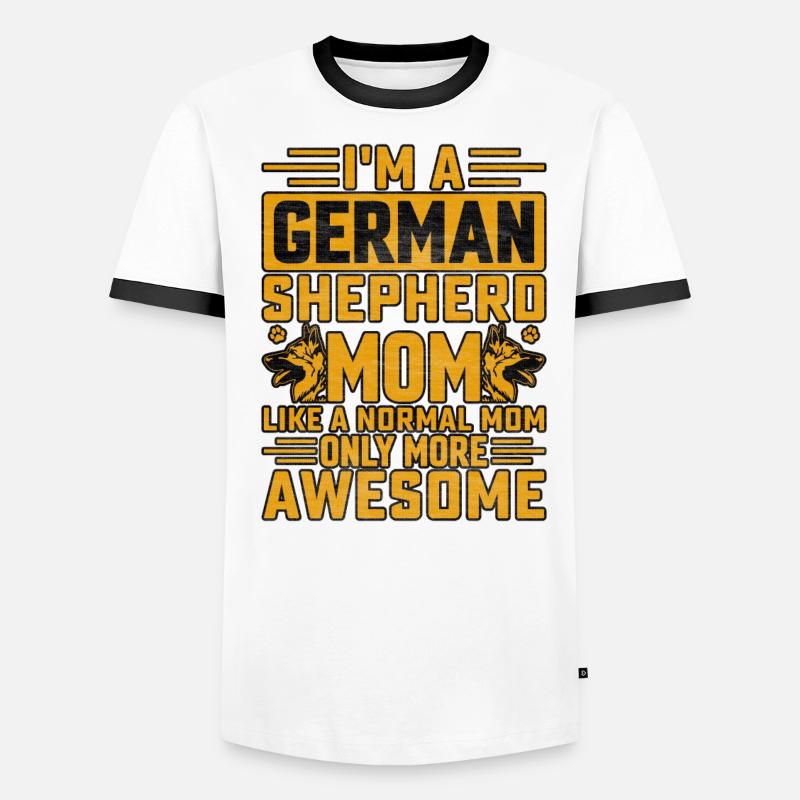 Ich bin Mutter eines Deutschen Schäferhundes Männer Kontrast-T-Shirt