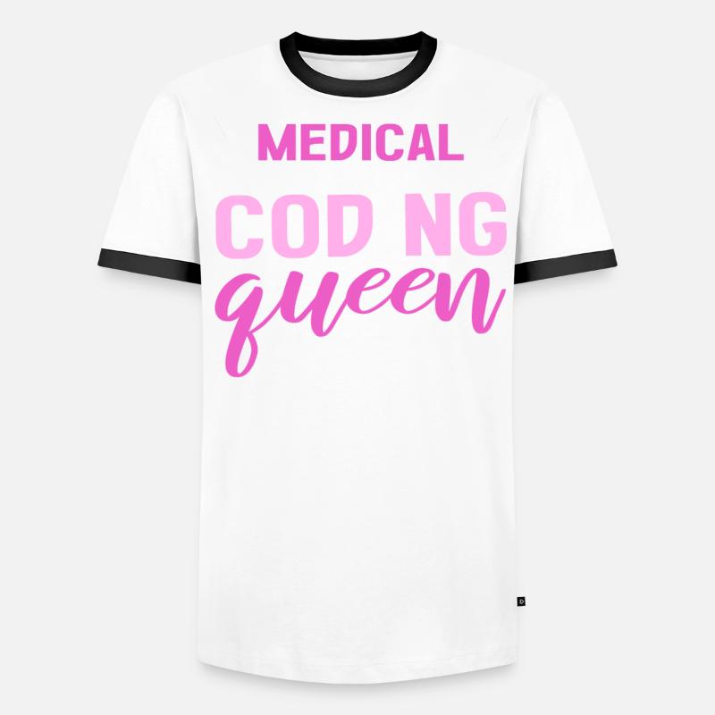 Medical Coding Queen Clinical Coder Medical Coder Men's Ringer Shirt