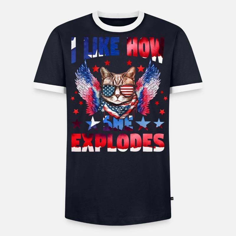 I like how she explodes - Men's Ringer Shirt - undefined