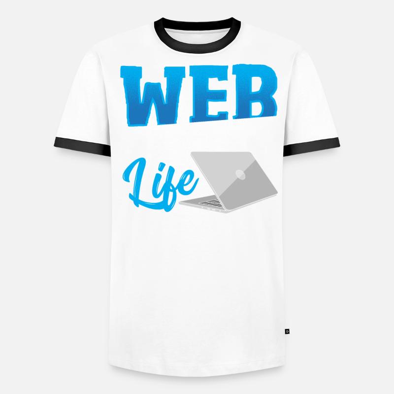 Web Developer Life Web Developer Programmer Men's Ringer Shirt