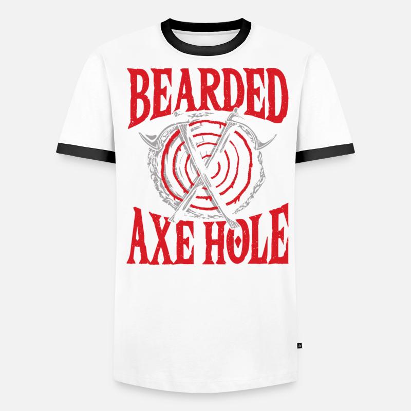 Axe Logger Axtwerfen Lover Tomahawk Throwing Game Männer Kontrast-T-Shirt
