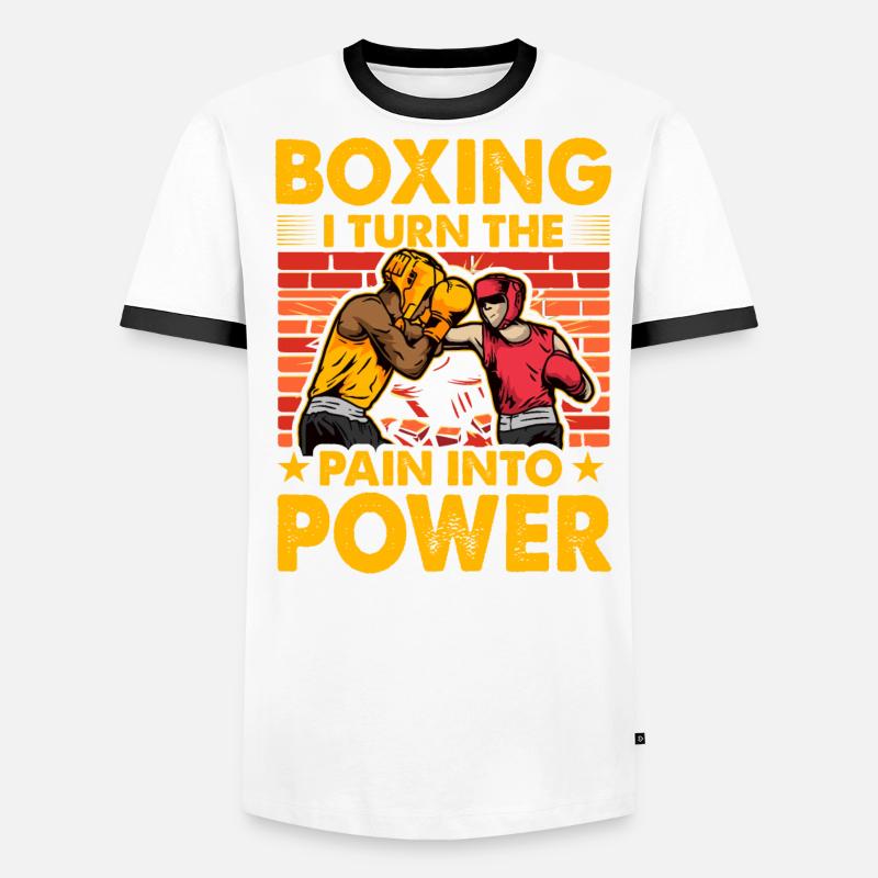 Boxe : Je transforme la douleur en puissance T-shirt contrasté Homme