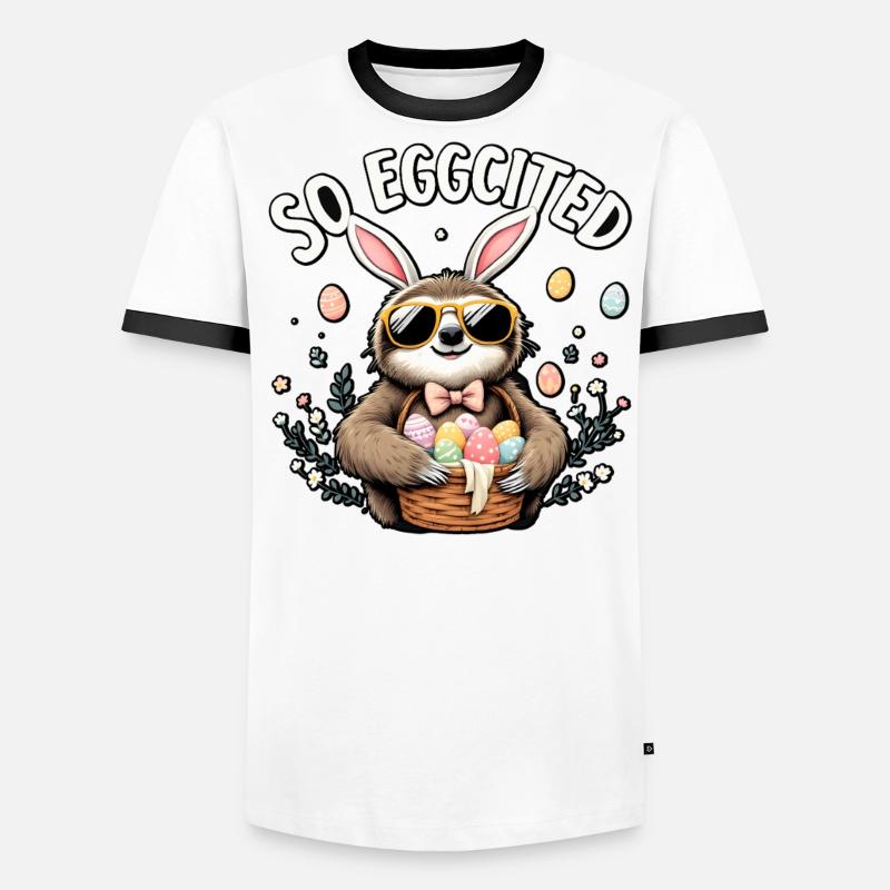Also Eggcited Männer Kontrast-T-Shirt