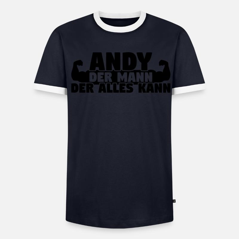 Der Mann Der Alles kann Andy Männer Kontrast-T-Shirt
