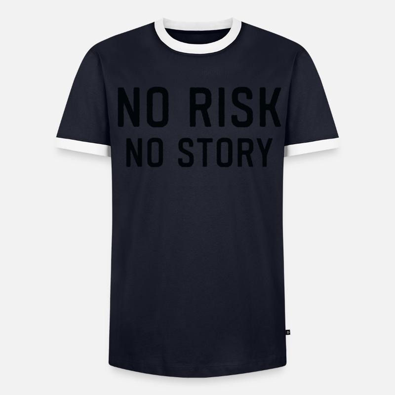 Pas de risque, pas d’histoire, pas de risque, pas de plaisir T-shirt contrasté Homme