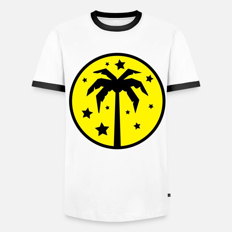 Palm Tree Beach Men's Ringer Shirt