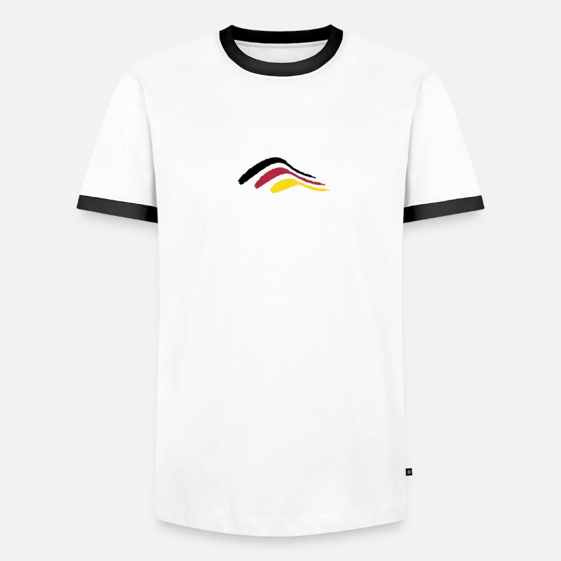stripe brush_vec_3 de Männer Kontrast-T-Shirt