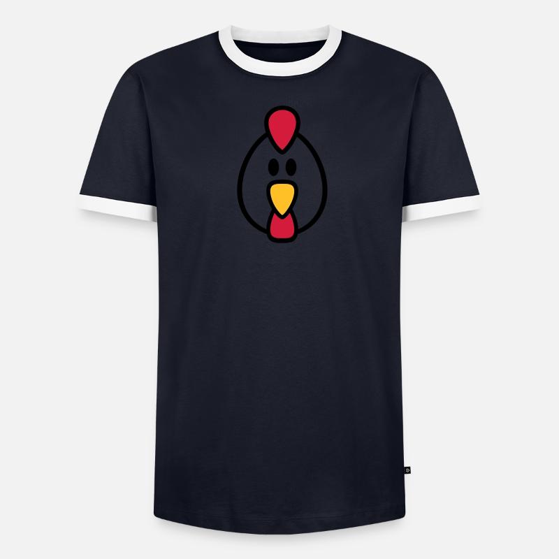 Poule T-shirt contrasté Homme