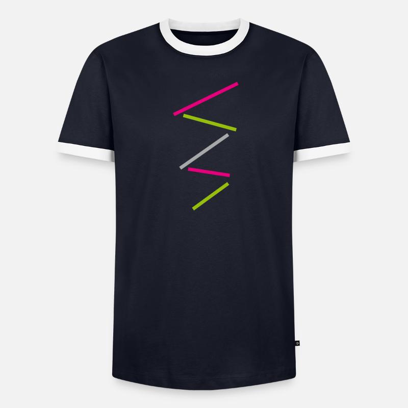 Minimal Stripes - Pattern Jagged Men's Ringer Shirt