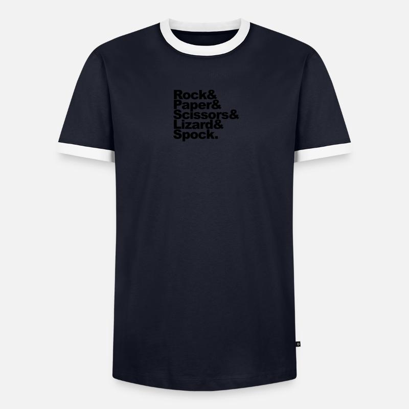 Rock Paper Scissors Lizard Spock Männer Kontrast-T-Shirt
