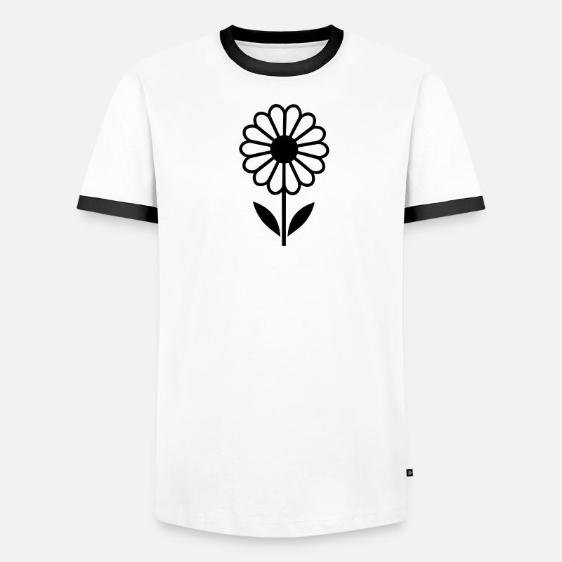 fleur T-shirt contrasté Homme